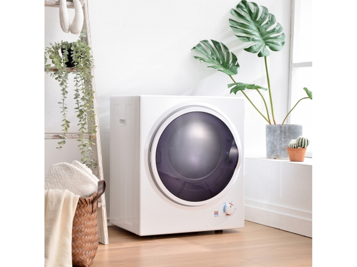 Secador escape 2,5 kg, pared, timer 200 min, filtro doble, calefacción PTC, tambor inoxidable, protección sobrecalentamiento, 65°C