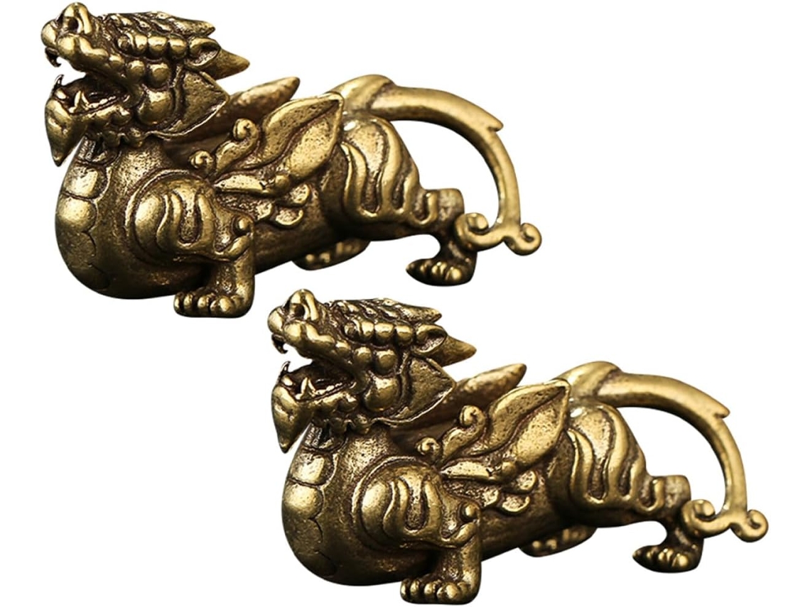 Figuras Latón Dorado Coche Decoración Delicada Lujosa Simboliza Fortuna Adorno Colgante Oficina