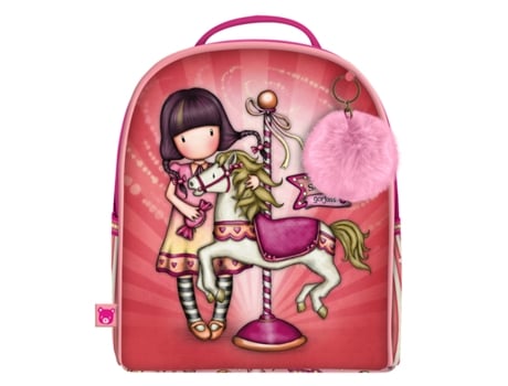 Mochila de La Escuela Gorjuss Carusel Mini Salmón 20 x 22 x 10 cm