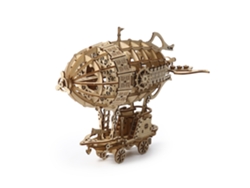 Maqueta De Madera 3d, Diseño De Teledirigible Con Movimiento Mecánico. 160 Piezas.