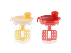 Juego de 2 cucharas mezcladoras manuales de 500 ml para mezclar huevos y líquidos, utensilio de cocina para mezclar salsas y condimentos, batidora.