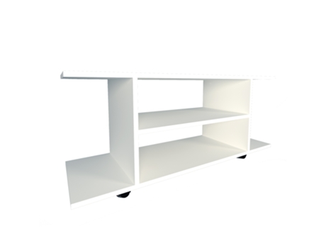 Mesa com Ruedas HENOR Madeira (Blanco - 120 x 40 x 52,5 cm)