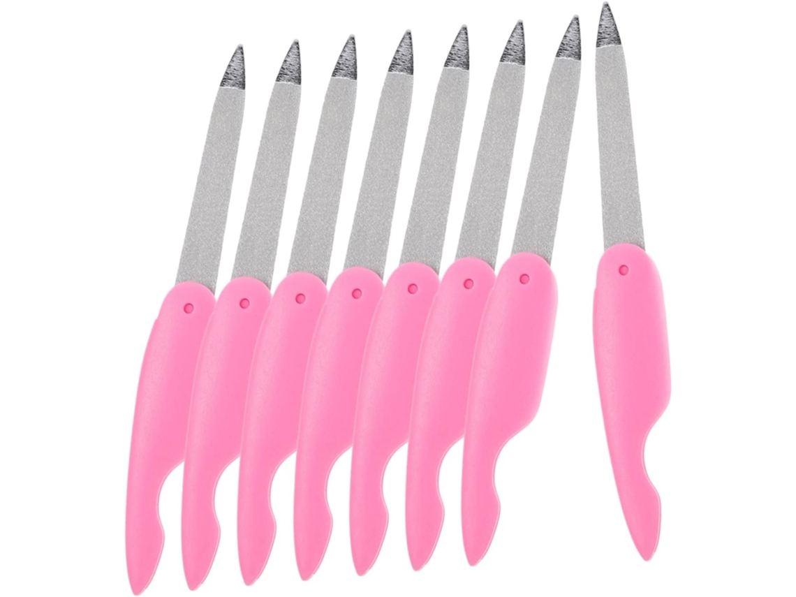 Limes A Ongles Pliables Mini Lot De 8 En Métal, Outils Dobles Faces Lavables Pour Manicura Et