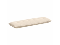Cojín De Espalda Beige 160 X 50 Cm Tela De Microfibra