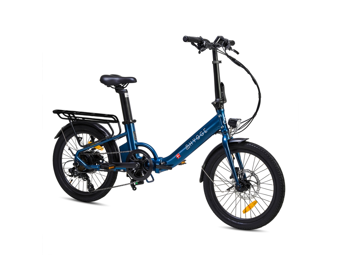 Virum Step 2026 - Bicicleta eléctrica plegable ultraligera de 36 velocidades y 10 Ah - Azul zafiro
