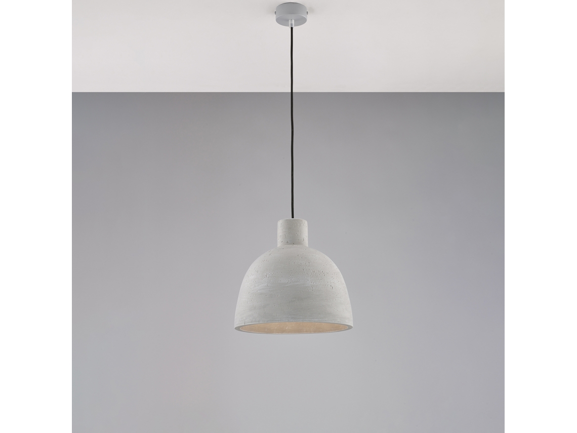 Lámpara colgante Atena de metal lacado en blanco y aluminio con LED CCT integrado, mando a distancia y cableado eléctrico regulable. 100 x 64 Belight
