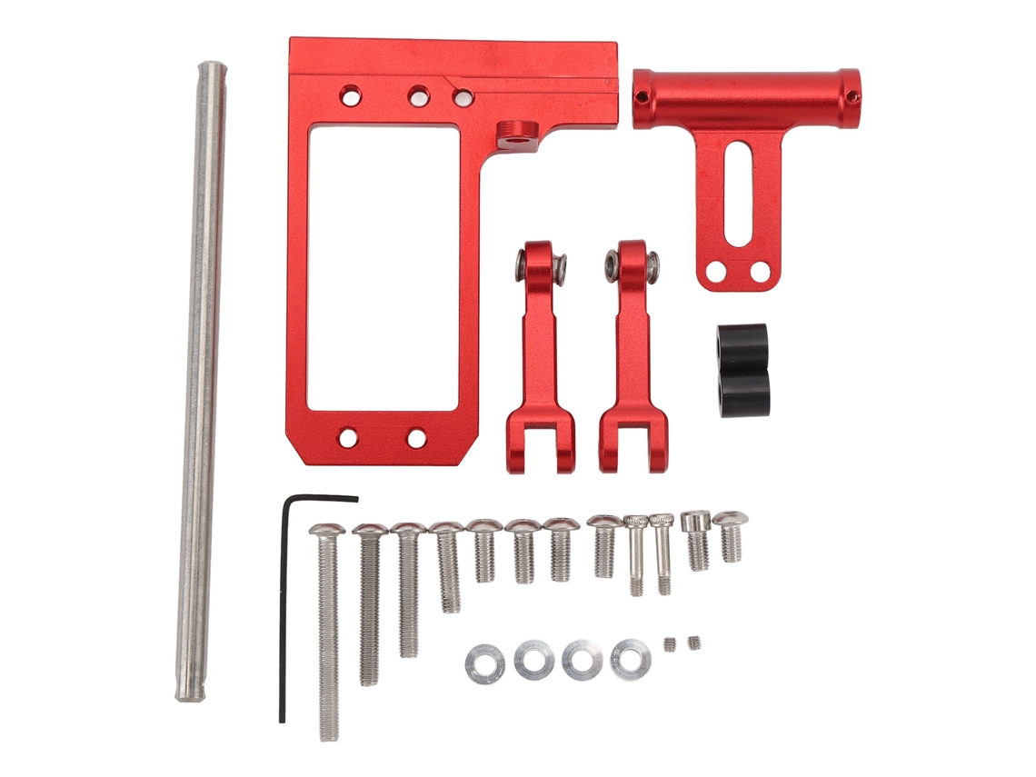 Mali suporte de Servo Rc com Kit de Direção Hidráulica para Carro Crawler Vp F10 1/10 Peças Diy Vermelho