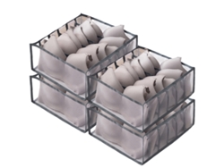 Organizador de ropa interior almacenamiento plata (33x33x2cm) Kofihety