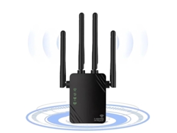 Extensor Wifi Banda Dupla De 1200 Mbps, Conexão Ethernet Yizhood (preto)
