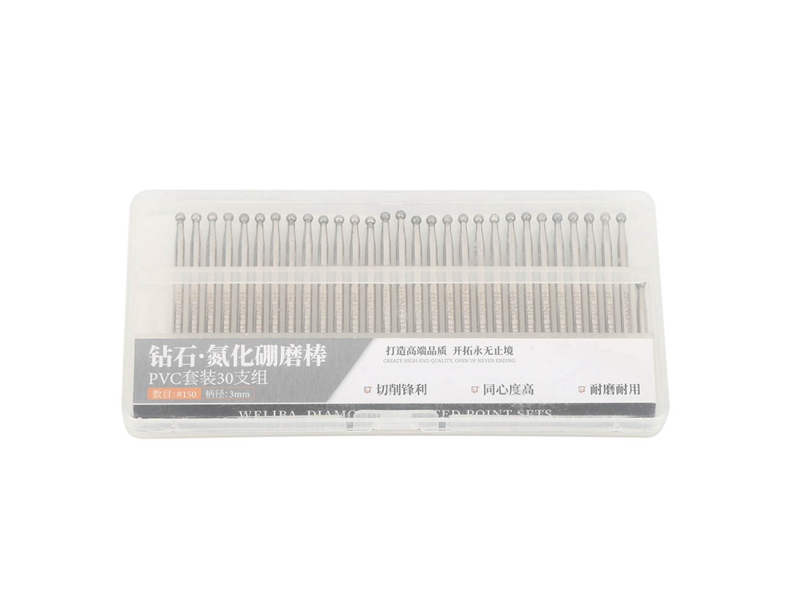 30 Brocas De Diamante Para Amolar Con Cabeza Redonda De 3 Mm Para Amoladora Angular Eléctrica.