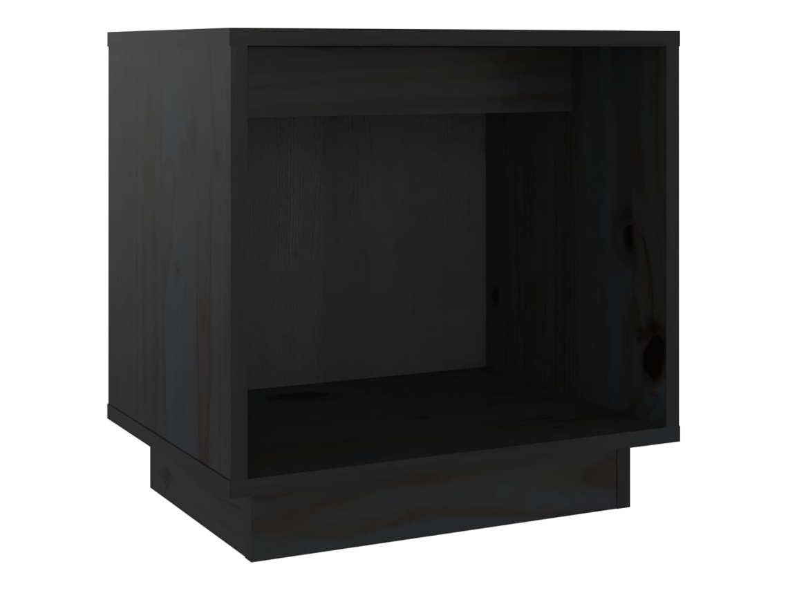 Mesitas de Noche LOVELY HOME Mesinha 2 Pcs 40X30X40 Cm Pinho Maciço Preto