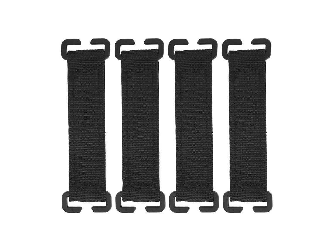 2026-4pcs Cintas Molle Para Mochila Negras Con Agarre Fuerte Adhesión Nylon Gancho Y Ojal Para Viaje Al Aire Libre