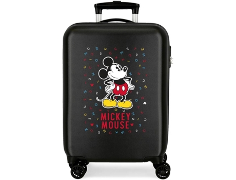 Maleta de Cabina DISNEY Mickey Letras 55cm Rígida Negra