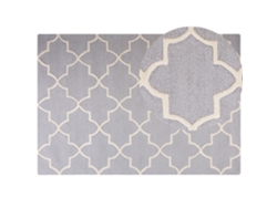 Alfombra de pelo corto BELIANI Silvan de Lana Gris 160x230