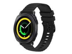 Pulsera de silicona sólida con diseño ondulado y puntos de 20 mm para Samsung Galaxy Gear Sport