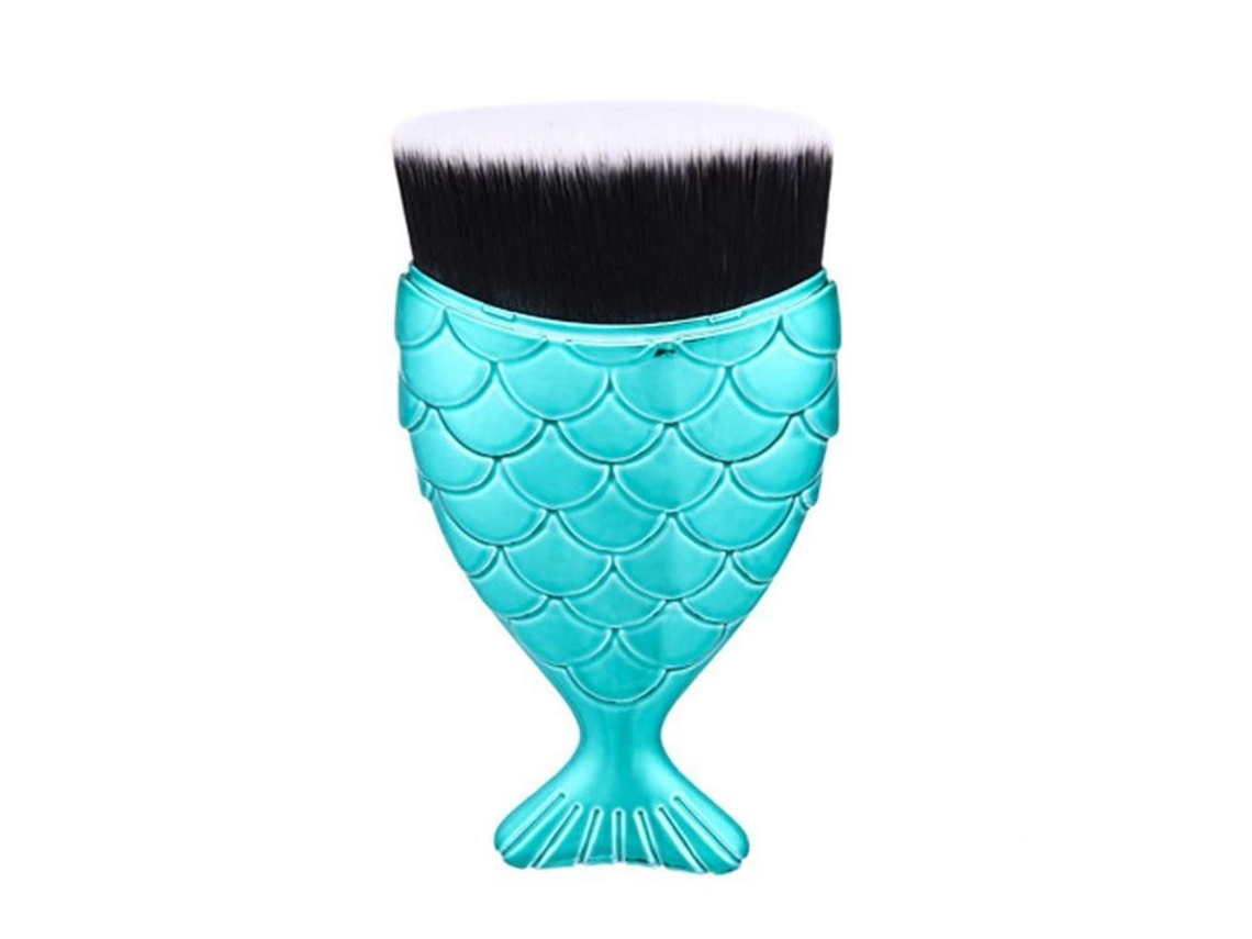 Brocha Para Base De Maquillaje, Brocha De Viaje, Brocha Plana Para Base, 1 Unidad (azul)