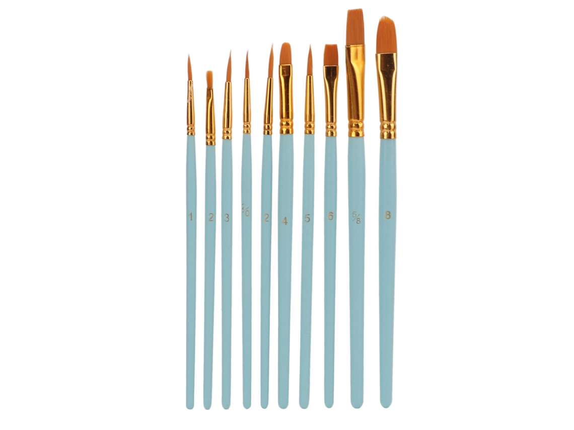 Pincel Azul Claro Con Control Preciso Y Agarre Cómodo Para Principiantes Y Artistas.