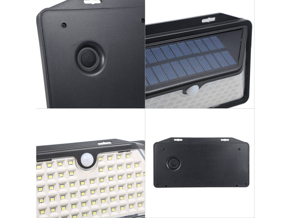Lámpara Solar Con 102 Led, Sensor De Movimiento, Resistente Al Agua Ip65. Iluminación De Pared Para Jardín Exterior.