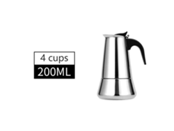 Cafetera Italiana De Acero Inoxidable Moka Cafetera Espresso Cafetera Espresso Percolador 2-4-6-9-12 Tazas Estufa Tipo 02 200Ml
