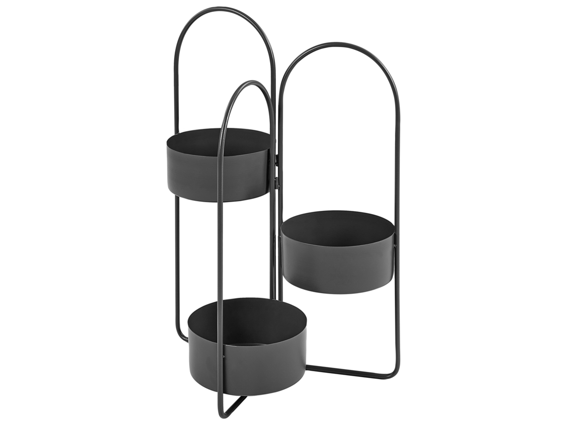 Accesorios BELIANI Colutena de Hierro Negro 56x26x75