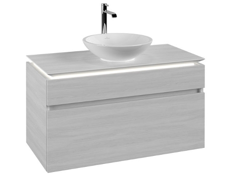 Villeroy &amp Boch Legato mueble bajo lavabo B572 1000x550x500mm lavabo a la derecha iluminación LED