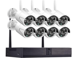 Sistema De Cámaras De Seguridad Inalámbricas Wifi De 8 Canales Para El Hogar