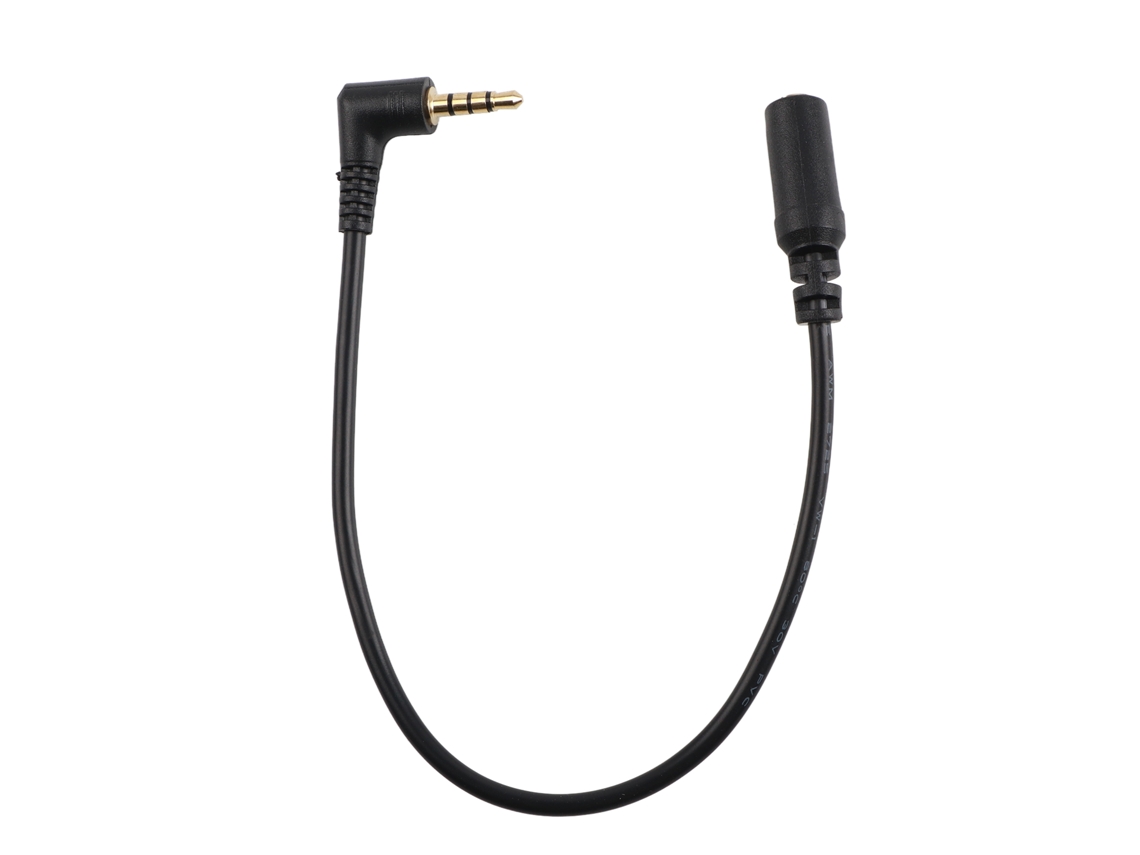 Cable Adaptador De Micrófono De 3,5 Mm Macho A Hembra, 25,5 Cm, Negro, Conexión Estable.