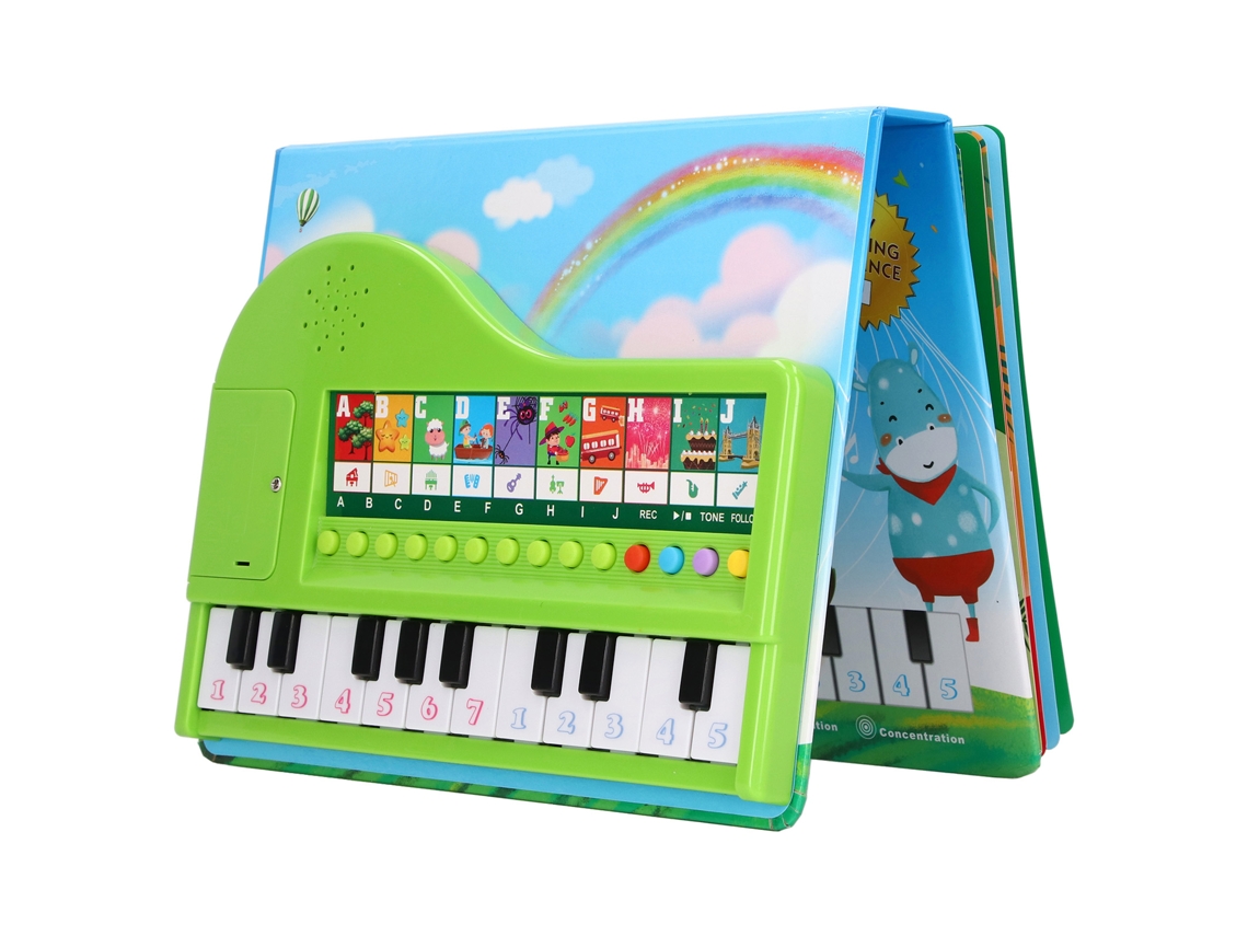 Bj-livro Brinquedo Piano Educativo Com Função De Gravação Luz Para Crianças 3+ Anos Presente Musical