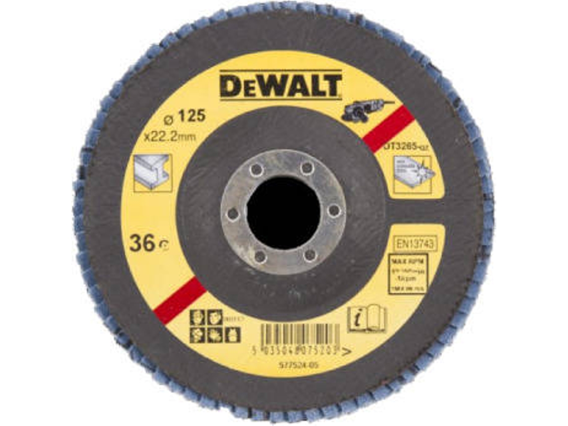 DEWALT DT3265-QZ - Disco de láminas Ø125mm, grano 36 - Cóncavo