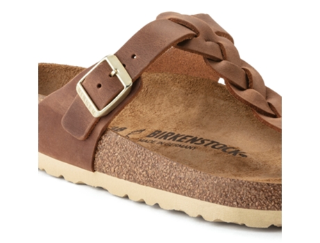 Sandalias de Mujer BIRKENSTOCK Engrasada Gizeh Narrow Piel Marrón (43)