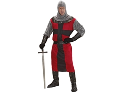Disfraz de Caballero Época oscura rojo para hombre