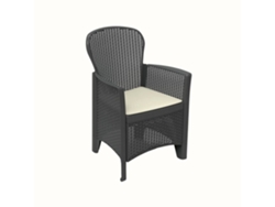 Silla de Jardín IPAE PROGARDEN Folia Antracite (59x57x85.5 cm)