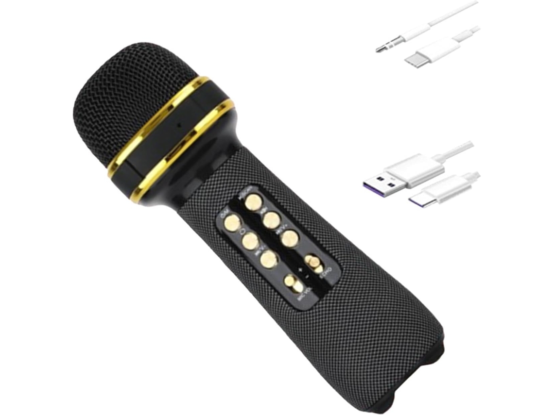 Micrófono Con Altavoz Inalámbrico, Karaoke, Portátil, Para Smartphones, Grabadora De Voz