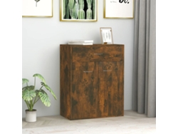 Aparador Madera Contrachapada Color Roble Ahumado 60x30x75 Cm