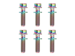 2026-6 Piezas Tornillos Para Bicicleta De Montaña Manillar Tallón Titanio Aleación Arandela M5x18mm Colorido