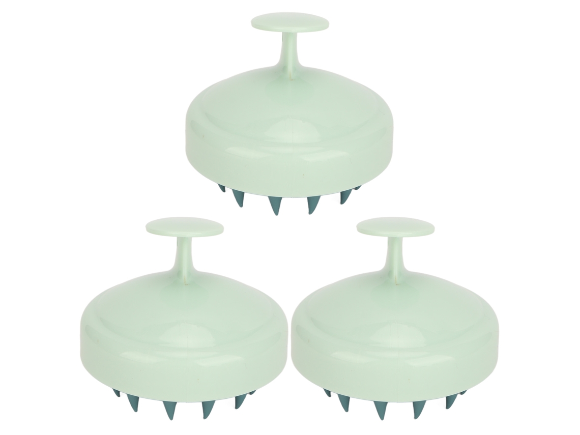 3pcs Massagem De Cabeça Silicone Escova De Shampoo Para Remoção De Cascas A Prova D'água Para Cuidado Capilar Homens Mulheres