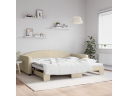 Sofá Cama Nido Tela Crema 100x200 Cm