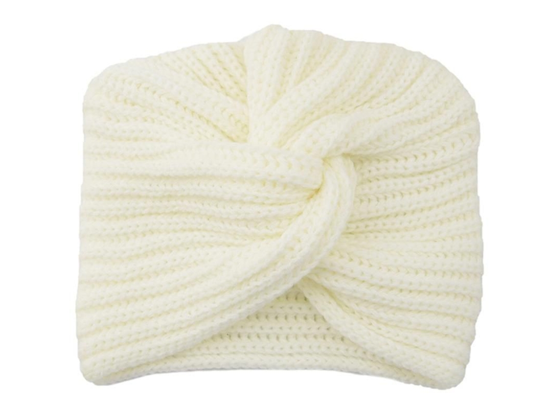 2026-gorro De Lana Tejido Para Mujer Con Torsión Cruzada, Bandeau Casual Y Elegante