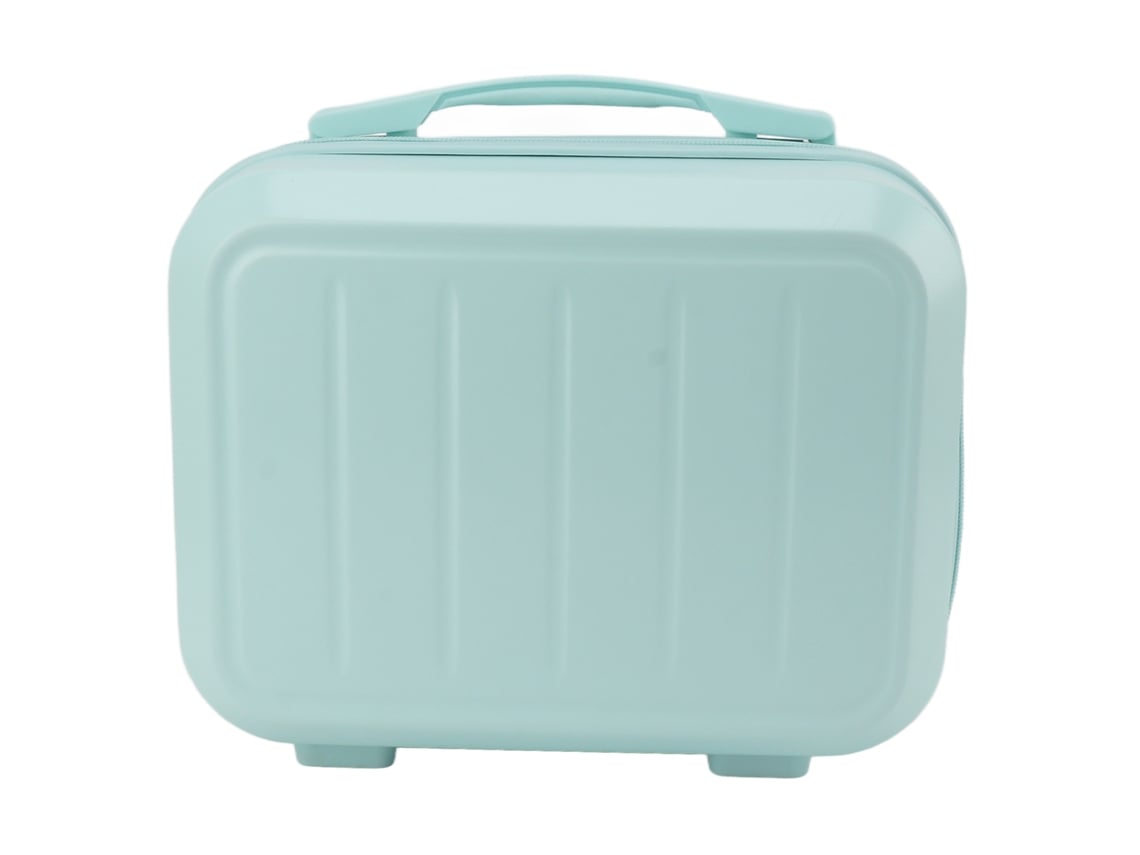 Estuche para cosméticos de 14 pulgadas, ABS, delicado, moderno, para viaje, neceser de maquillaje para mujer y niña, azul y verde