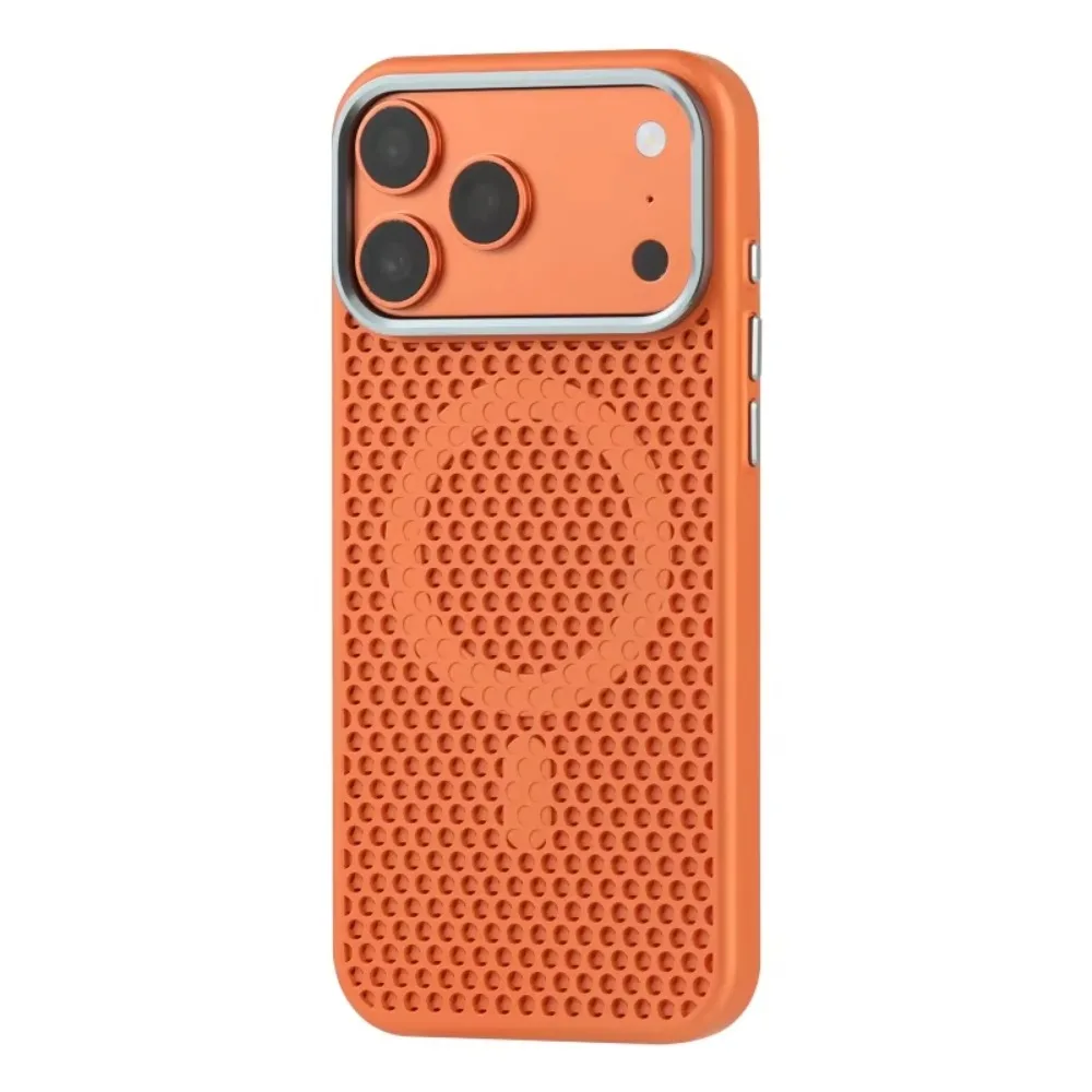 (naranja, Iphone 16 Pro Max) Funda Mate Para Teléfono Con Disipación De Calor Y Protección De Marco De Cámara Metálico A Prueba De Golpes.