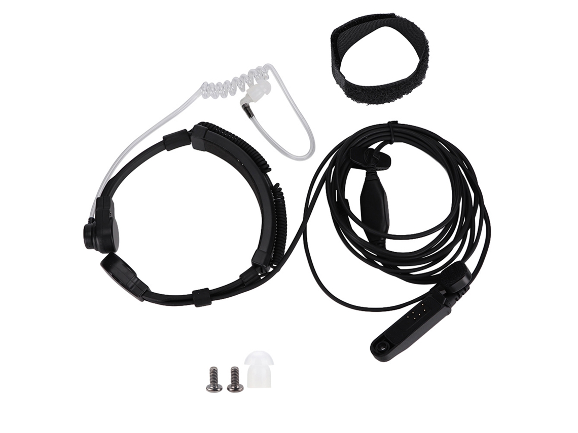Auriculares con micrófono, vibración de garganta y PTT para Baofeng