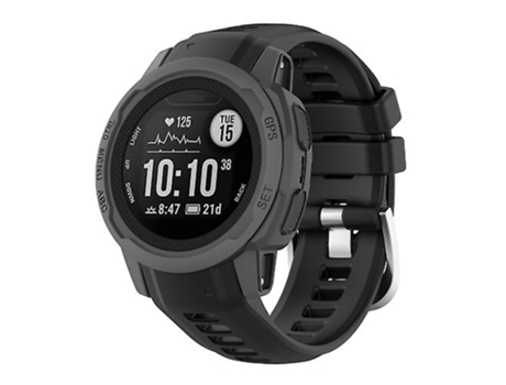 Correa Smartwatch Correa De Silicona Para Reloj Garmin Instinct 2S Negra VENISYMLIS