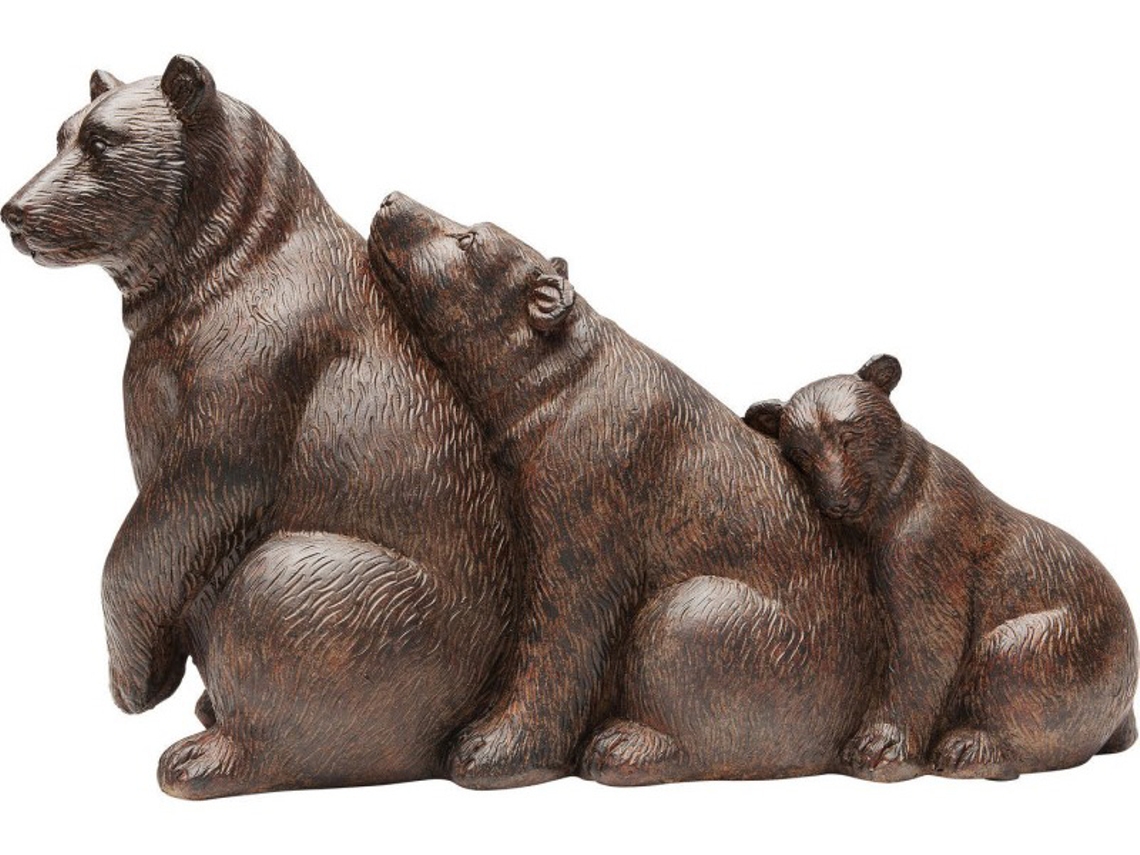 Pieza Decorativa de Familia de Osos Relajados