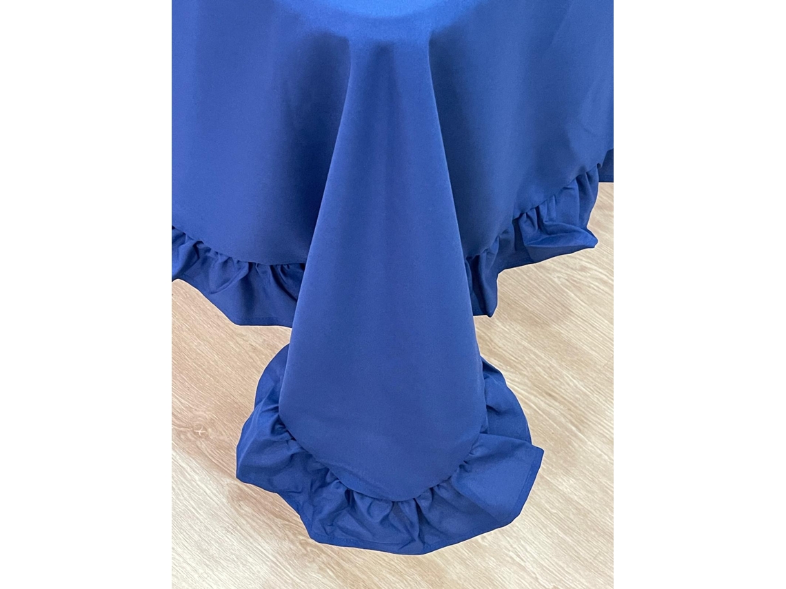 Mantel Con Volantes ILMH BY I LOVE MY HOME 160x200cm - Azul Liso