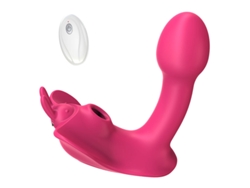 Vibrador de succión portátil con control remoto inalámbrico para mujeres (rosa roja) YIZHOOD
