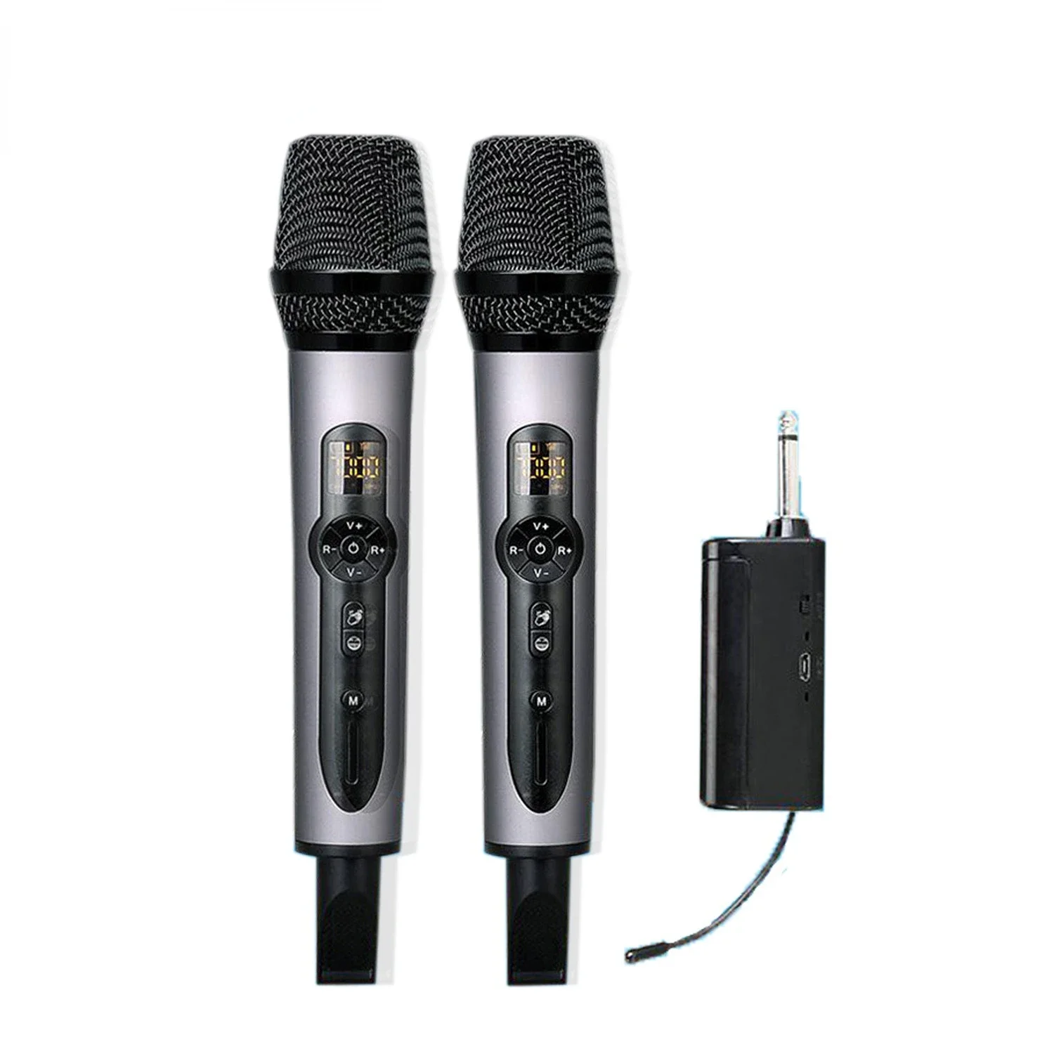 Micrófono De Karaoke Inalámbrico Bluetooth De Mano Con Ajuste De Eco, Graves Y Agudos, Y Control De Canales.