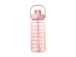 (rosa) Botella De Agua Deportiva De 2l Con Tapa Y Vaso, Apta Para Microondas