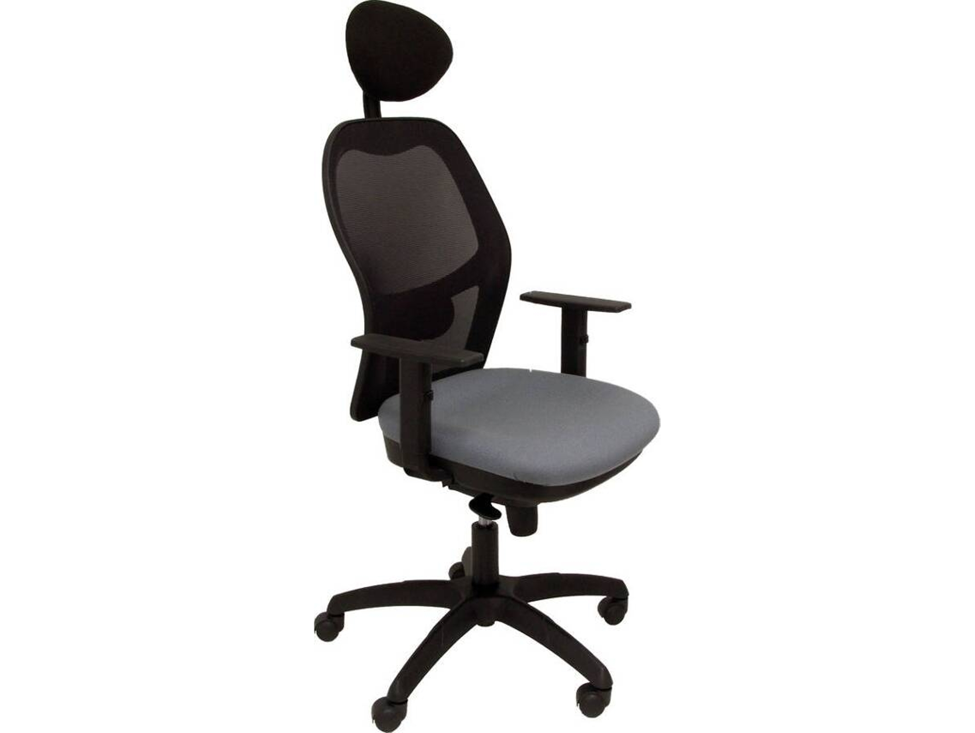 Silla de Escritorio Operativa PYC Jorquera C Gris N (Brazos Ajustables - Malla)
