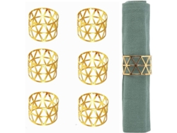 2026-anillos Para Servilletas De Metal, 6 Piezas Buckle Holder Triangular Moderno