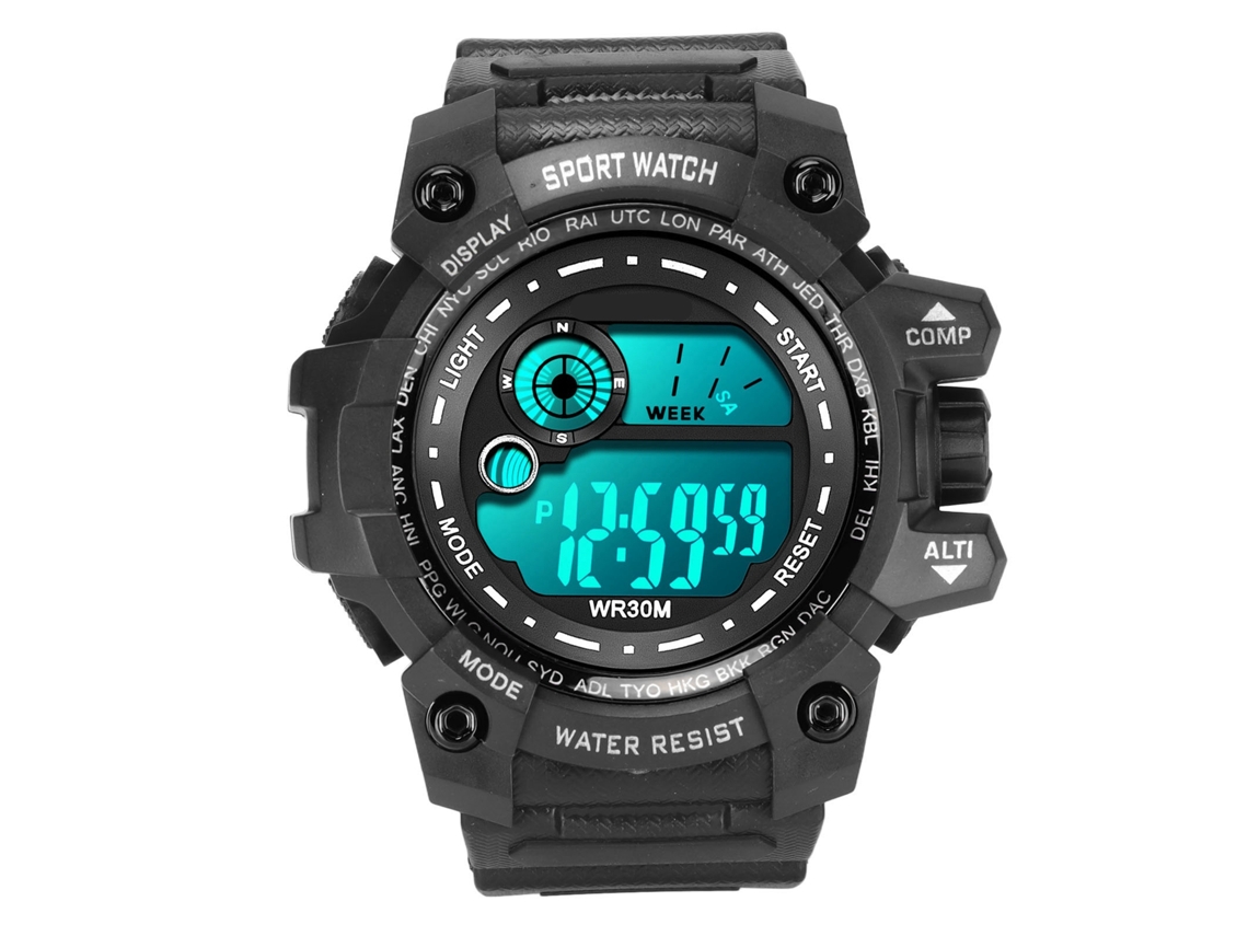 Reloj Deportivo Digital Multifuncional Para Niños Con Luz Led Y Cronómetro.